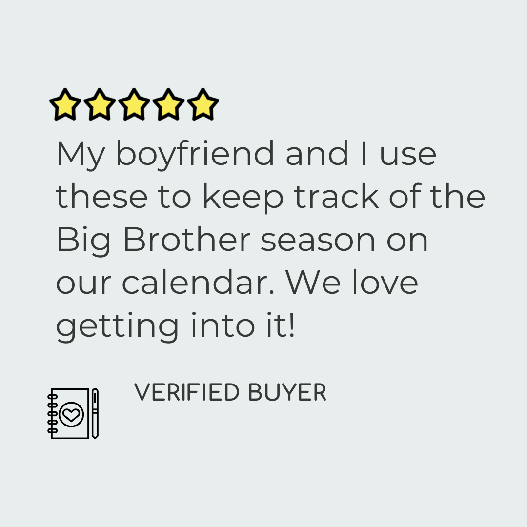 Big Brother POV Icon Planner Stickers
