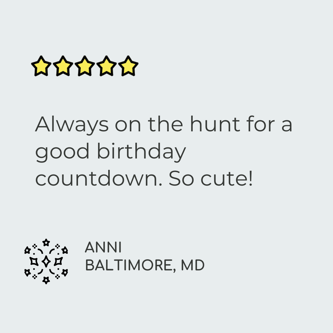 Birthday Countdown Planner Stickers