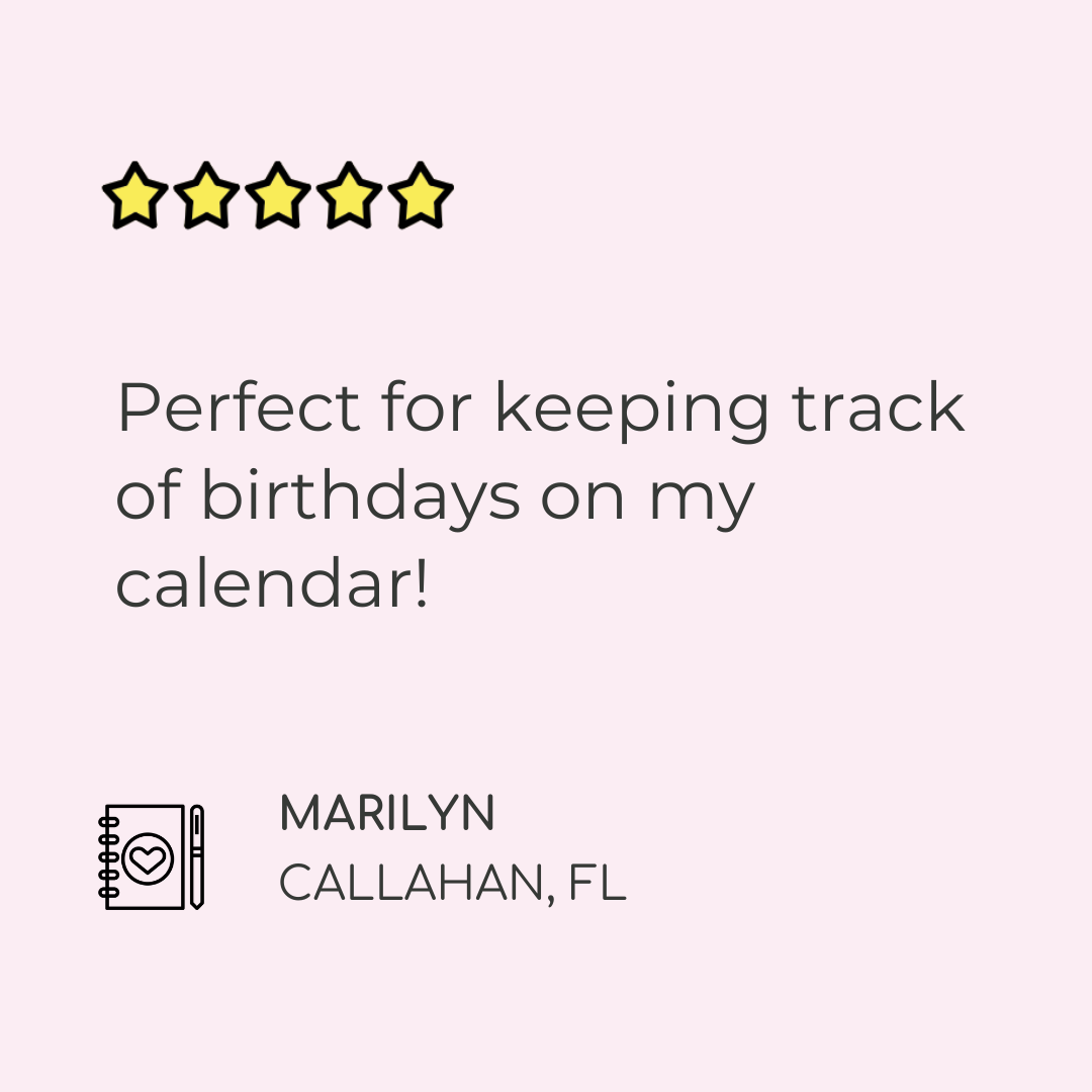 Birthday Reminder Planner Stickers Birthday Planner Stickers