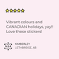 Canadian Holidays Planner Stickers