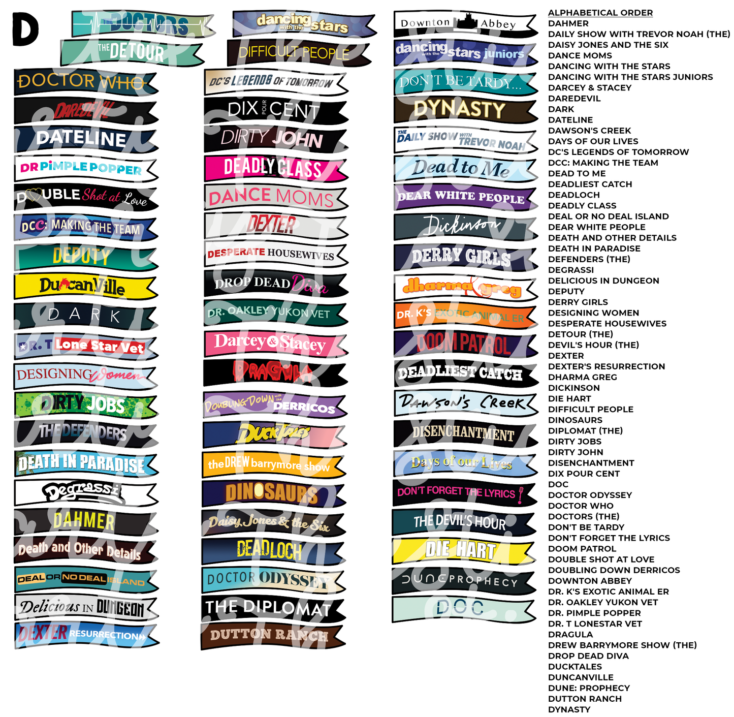 TV THURSDAY | Custom TV Show Flag Stickers