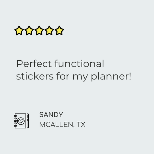 Dinner Mini Meal Planning Planner Stickers
