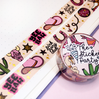 Pink Pony Club Gold Foiled Washi Tape