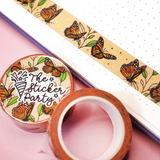 Orange Butterfly Gold Foiled Washi Tape