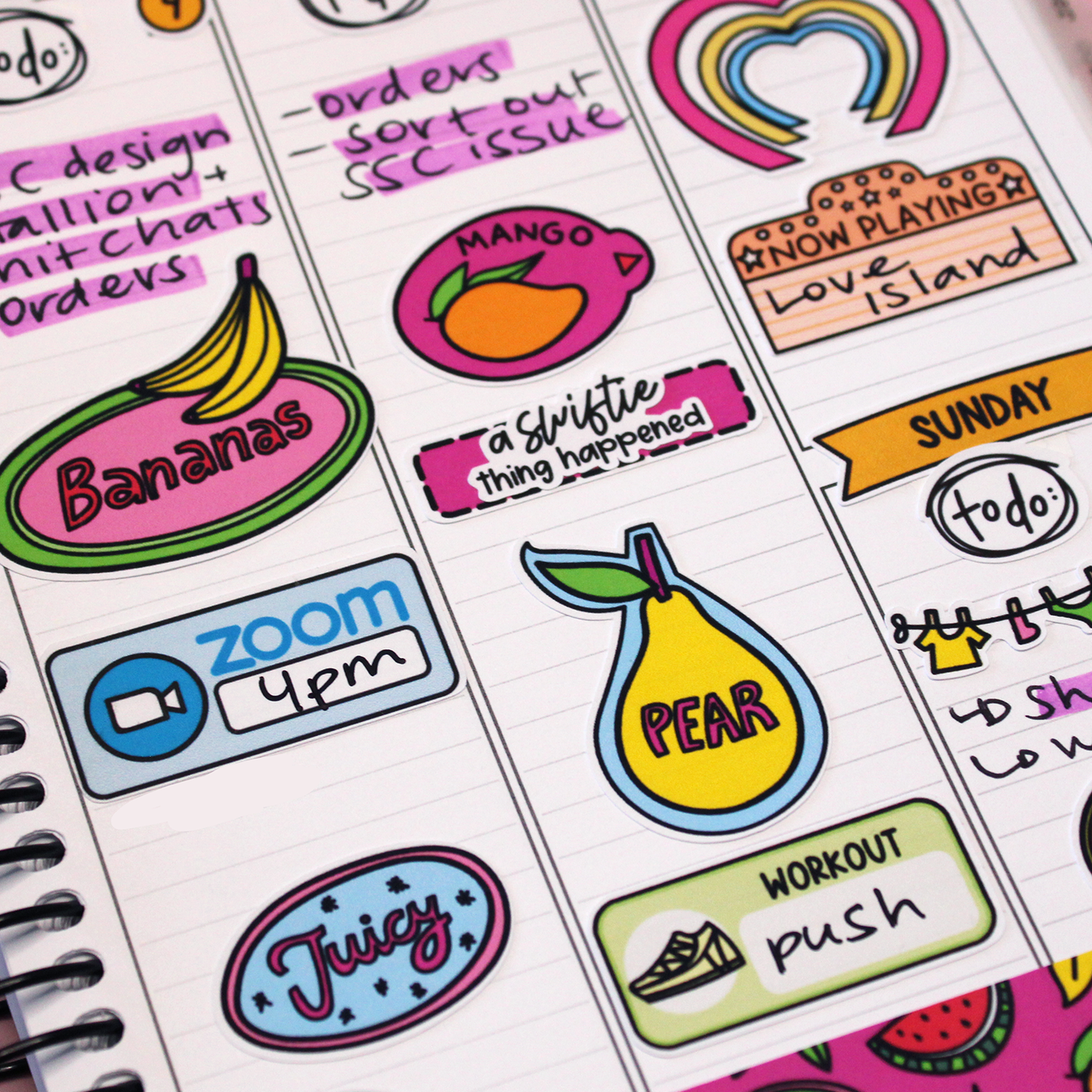 Fruit Stickers Weekly Sticker Kit