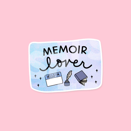 Memoir Book Lover Die Cut Sticker