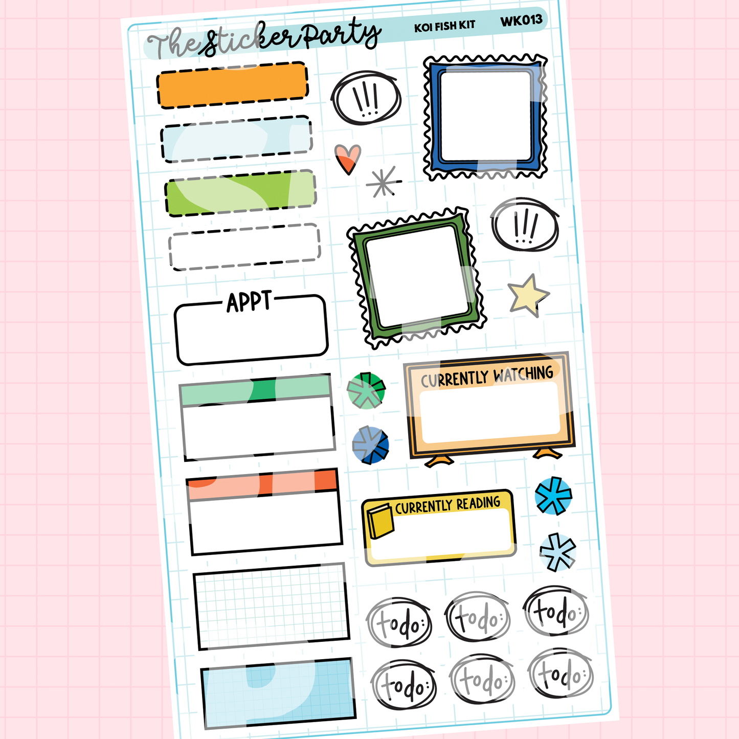 Koi Fish Weekly Sticker Kit