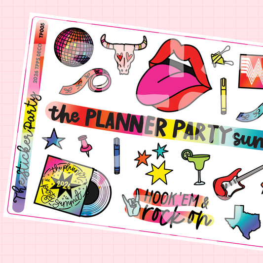 TPPS 2026 DECO Sticker Sheet | The Planner Party Summit