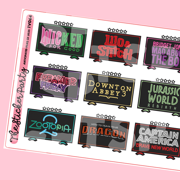 Most Anticipated MOVIES of 2025 Planner Stickers