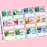 2025 Pop Sugar Reading Challenge Planner Stickers