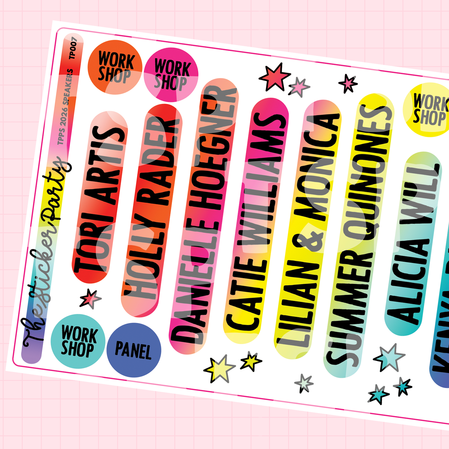 TPPS 2026 SPEAKERS Sticker Sheet | The Planner Party Summit