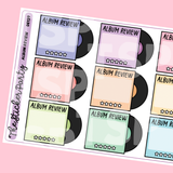 Album Review Planner Stickers