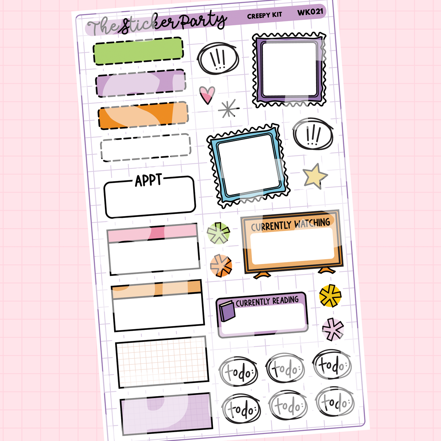 Creepy Cute Halloween Weekly Sticker Kit