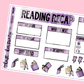 Purple Reading Recap Planner Stickers