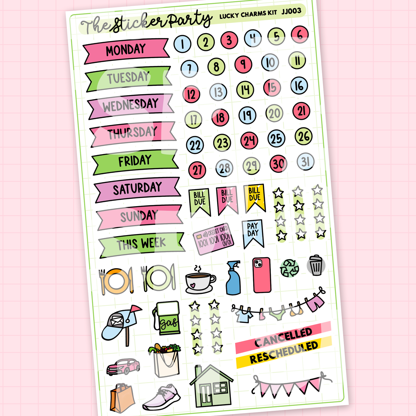 Lucky Charms Weekly Sticker Kit
