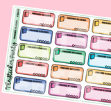 Finished Reading Planner Stickers