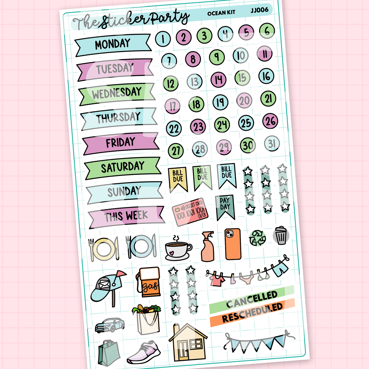 Ocean Weekly Sticker Kit