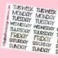 Doodle Weekdays Planner Stickers