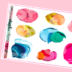 Amy Tangerine Summer Collab Paint Splotches Planner Stickers