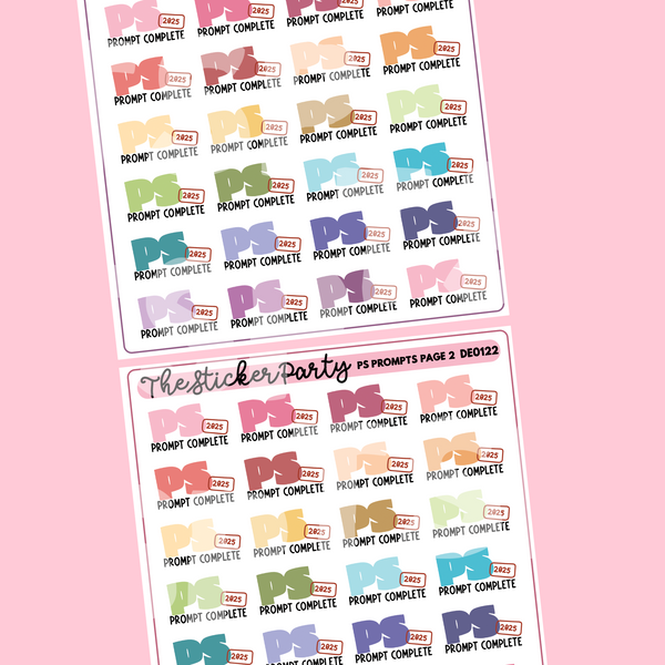 Prompts Complete Planner Stickers 2025 Pop Sugar Reading Challenge Planner Stickers