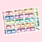 Work Hours/Shift Tracker Planner Stickers