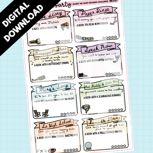 DIGITAL PNG 2026 Taylor Swift Reading Challenge | Marry Me, Juliet Challenge