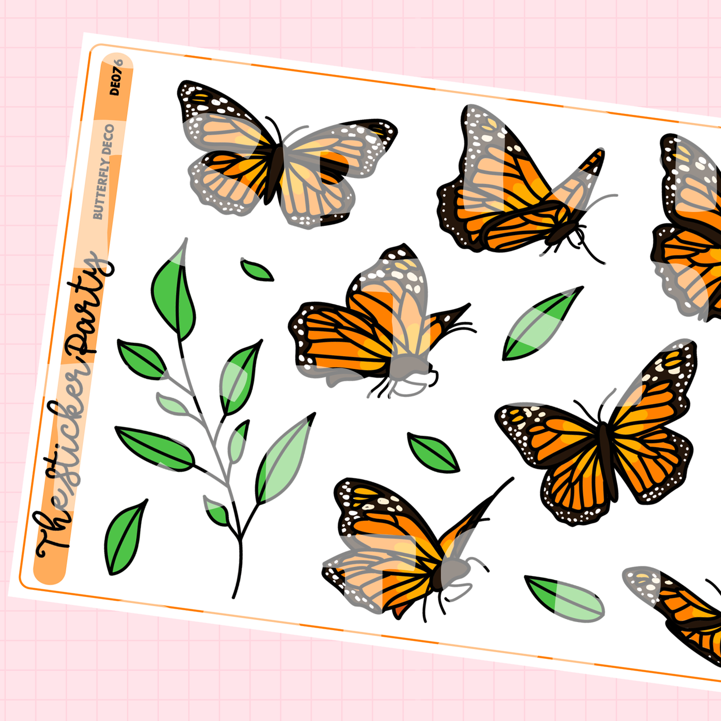 Monarch Butterfly Planner Stickers