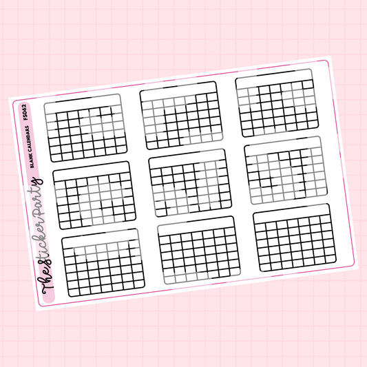 Blank Calendar Planner Stickers