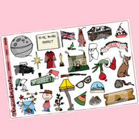 Christmas Movie Doodles Planner Stickers