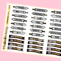 The Tra*tors US Season 3 Planner Stickers