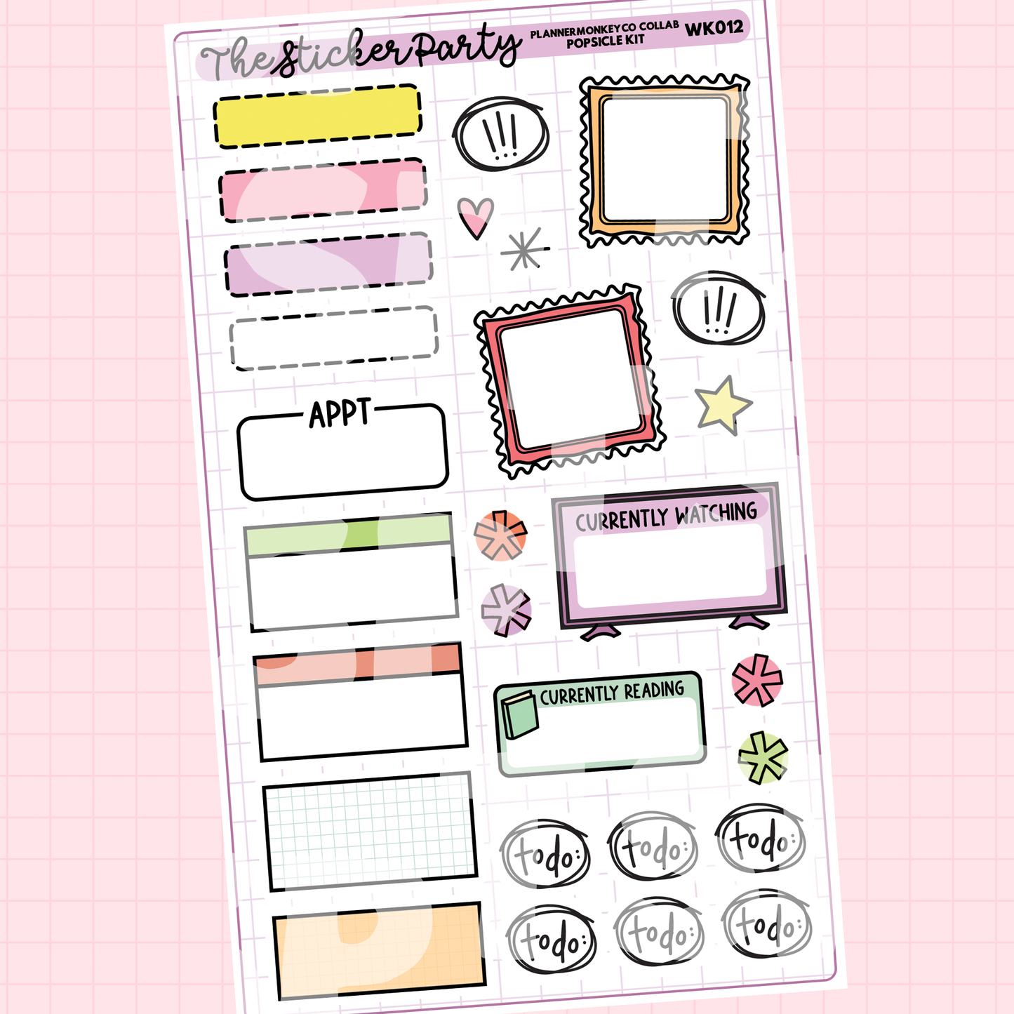 Popsicles Weekly Sticker Kit | Plannermonkeyco Collab