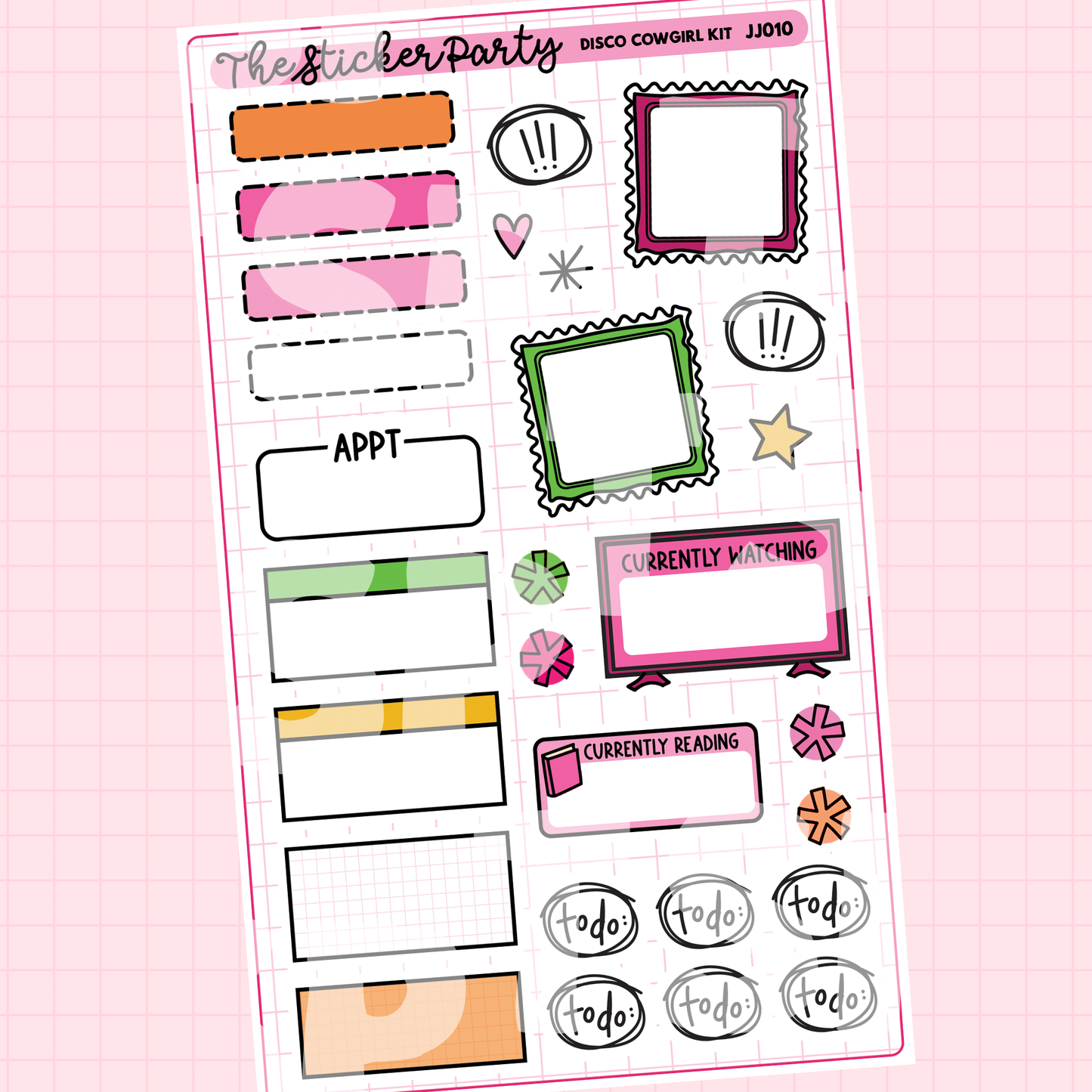 Disco Cowgirl Weekly Sticker Kit