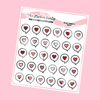 Heart Bubble Planner Stickers