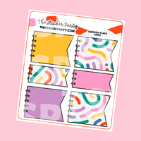 Squiggle Flag Planner Stickers