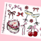 Coquette Christmas Deco Planner Stickers