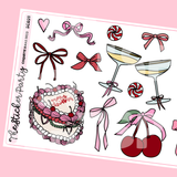 Coquette Christmas Deco Planner Stickers