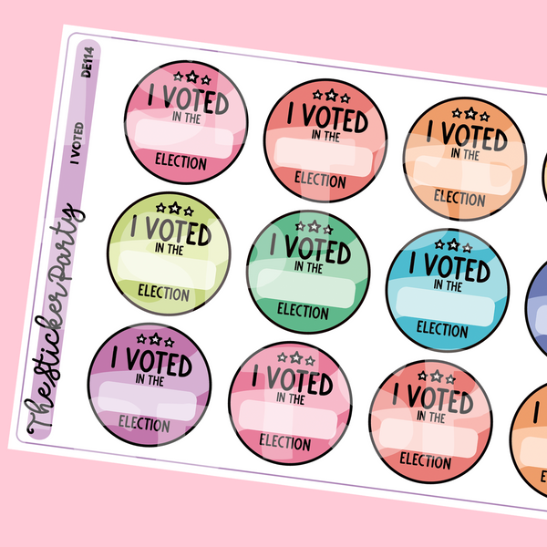 I Voted Planner Stickers Election Planner Stickers