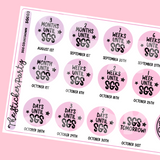 SGS 2024 COUNTDOWN Sticker Sheet | SugaryGalShop Conference 2024 Orlando