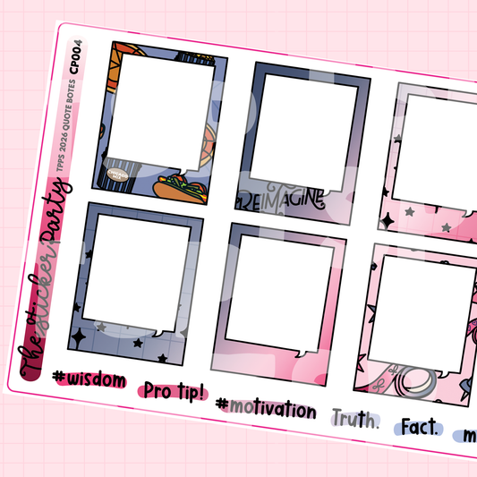 CPC 2026 QUOTE BOXES Sticker Sheet | Chicago Planner Conference