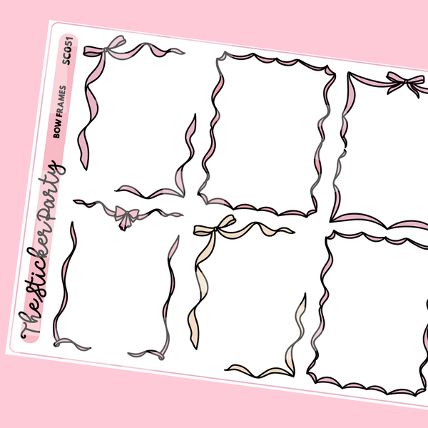 Bow Frame Planner Stickers