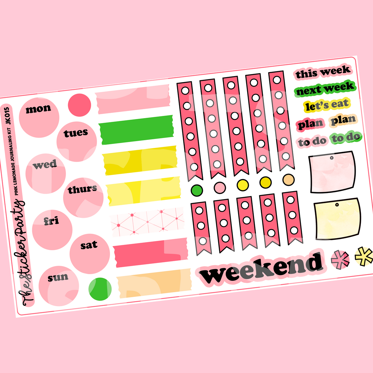 Pink Lemonade Journaling Sticker Kit – The Sticker Party