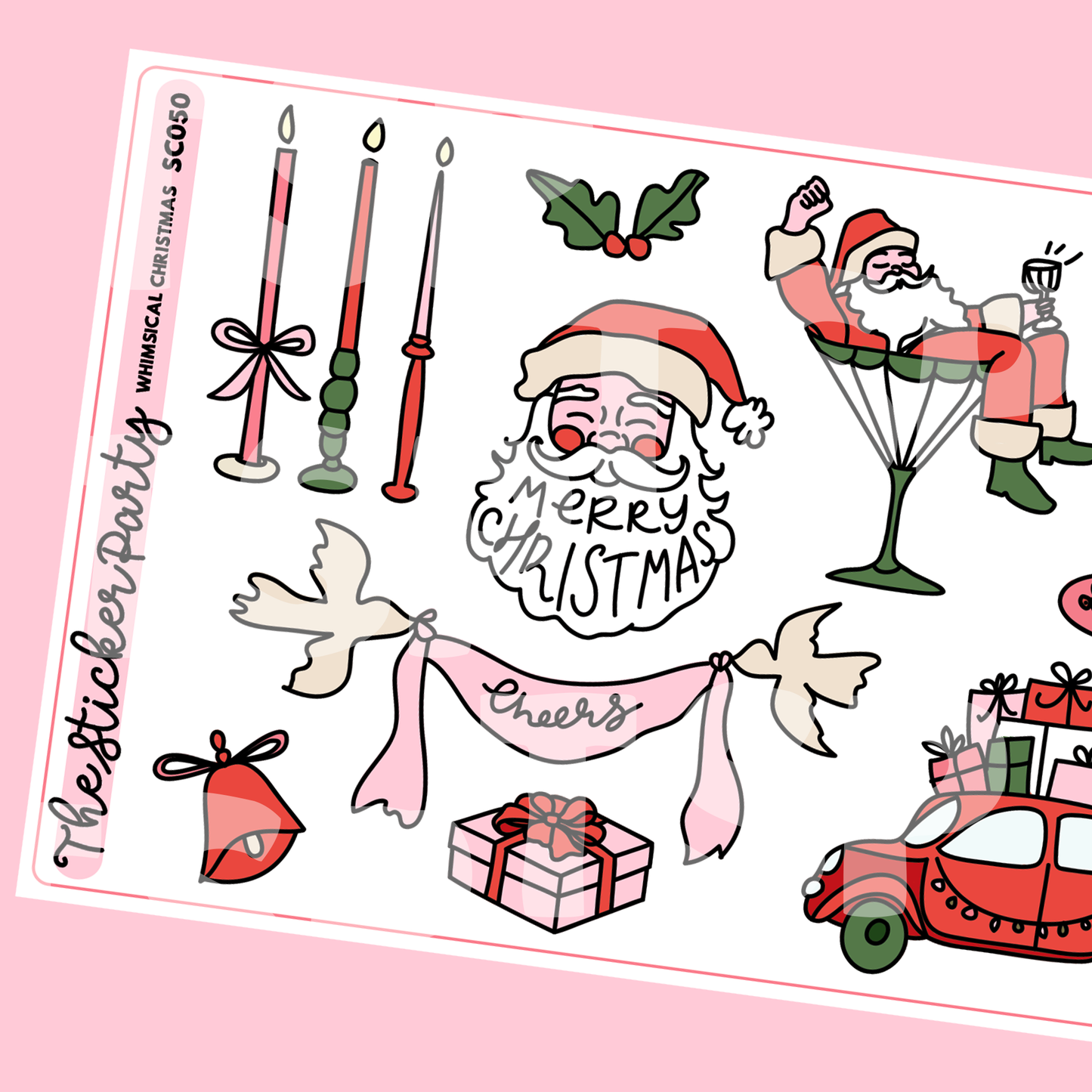 Whimsical Christmas Deco Planner Stickers