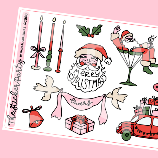 Whimsical Christmas Deco Planner Stickers