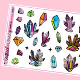 Cosmic Crystal Deco Planner Stickers