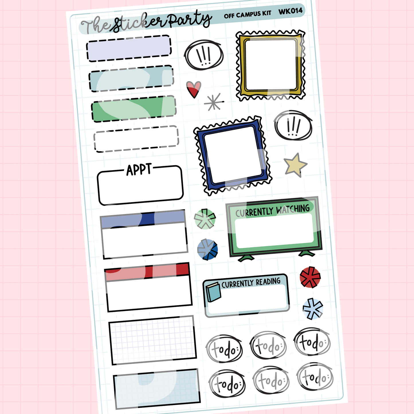 Off Campus Weekly Sticker Kit