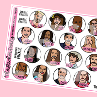 Big Brother Season 27 Cast Doodles TV Show Planner Stickers #BB27