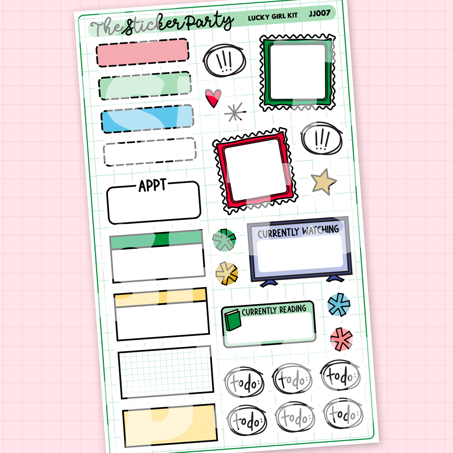 Lucky Girl Weekly Sticker Kit
