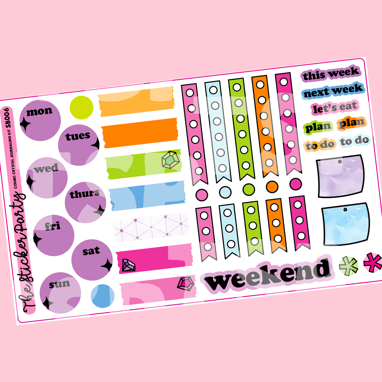 Cosmic Crystal Journaling Sticker Kit