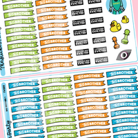BBUS Play-Along Kit TV Show Planner Sticker Flags Kit