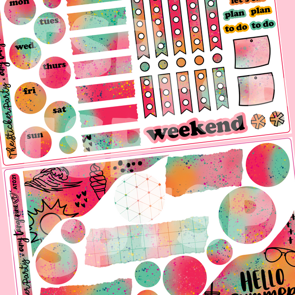 Amy Tangerine Summer Collab Journaling Sticker Kit